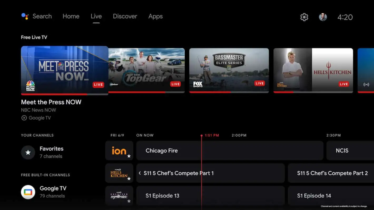 Featured image for Android TV users can now watch live TV